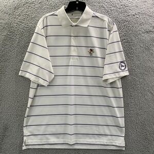 Philadelphia Cricket Club Polo Shirt Mens Size Medium Donald Ross Striped White